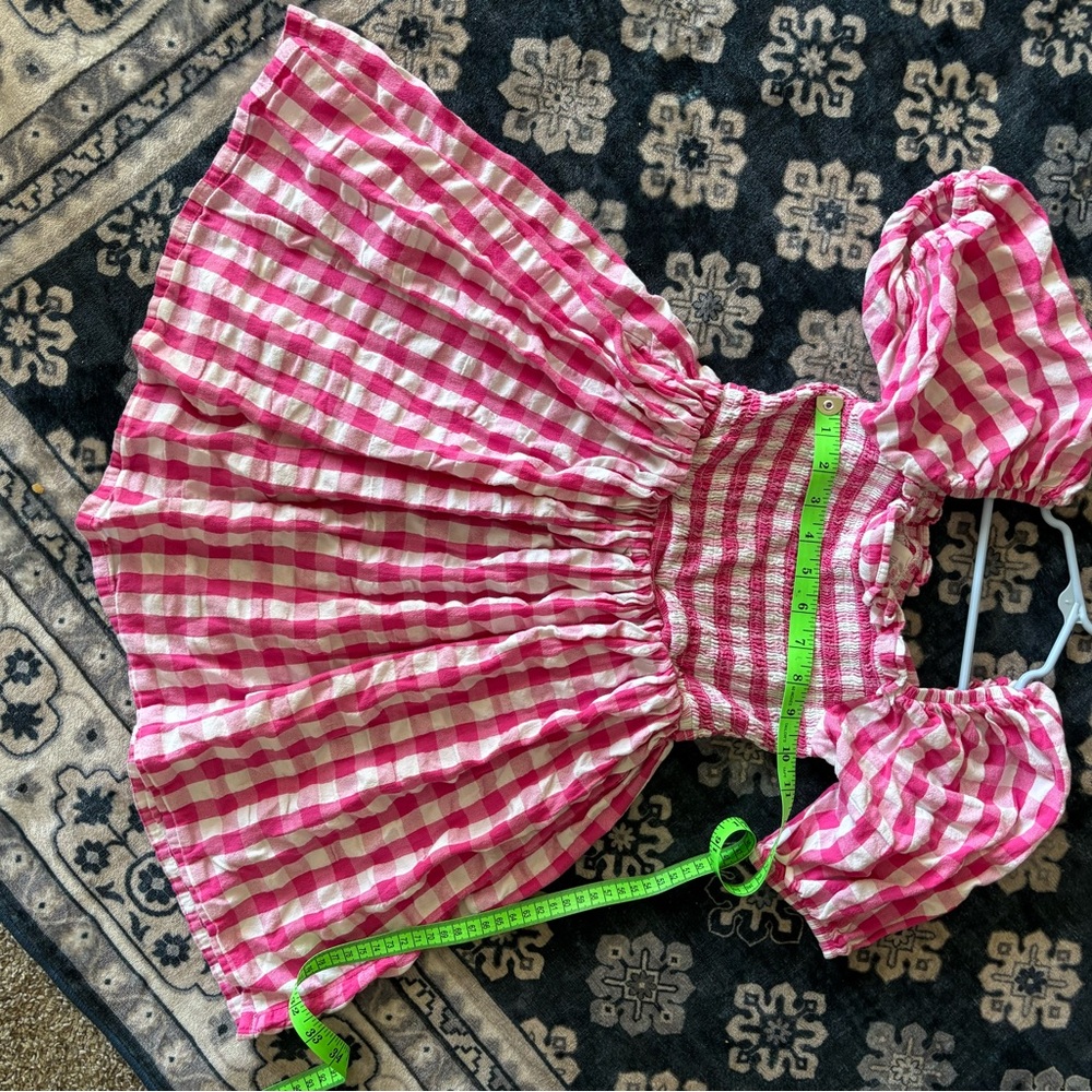 Mango Kids Pink Gingham Dress